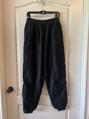 Galvans Athletic Black Nylon Windbreaker Jogger Pants Men's size Medium